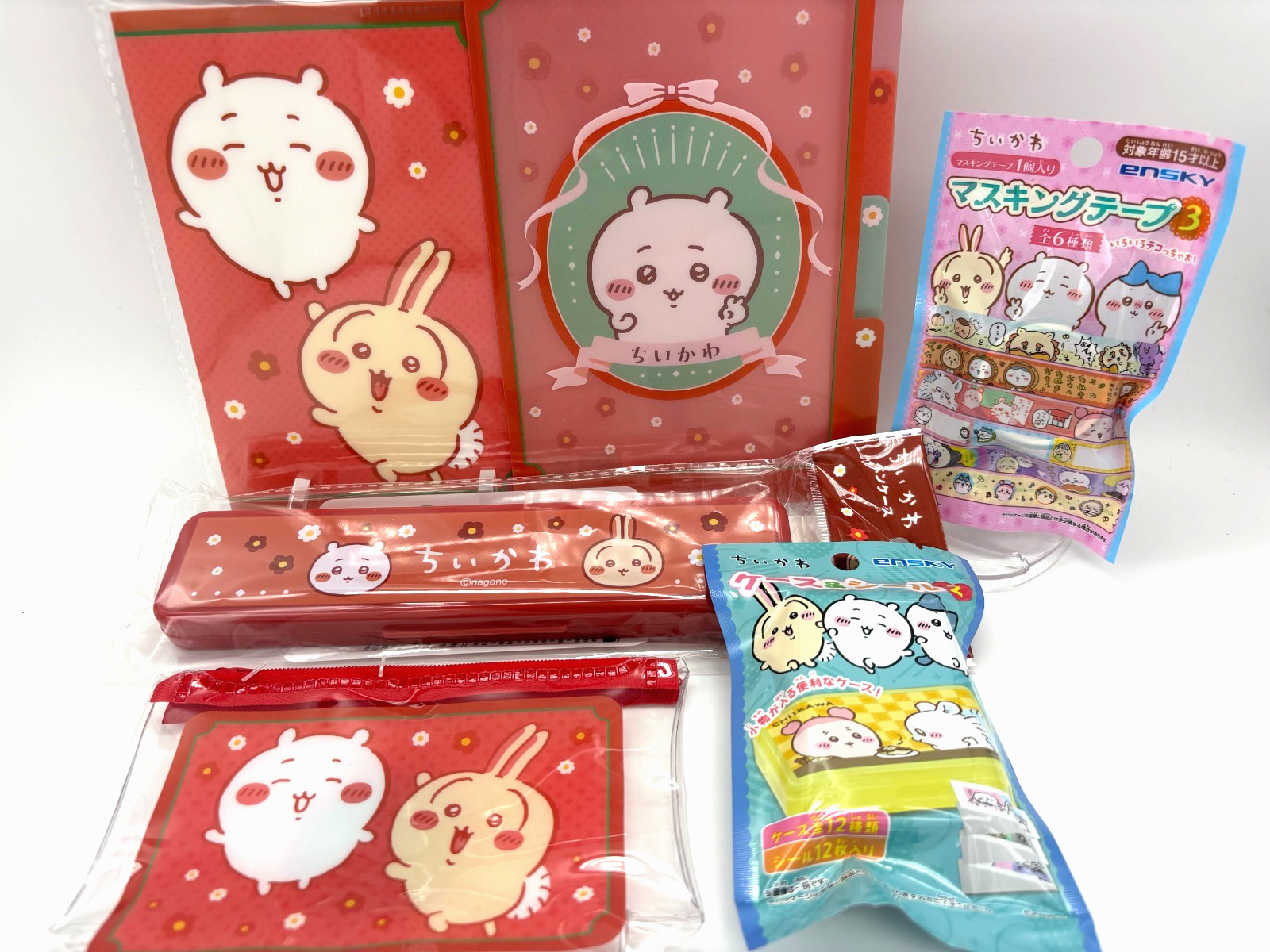 Chiikawa Stationery Goods 6pc Set Pouch Notebook Pencil Case Tape File Japan
