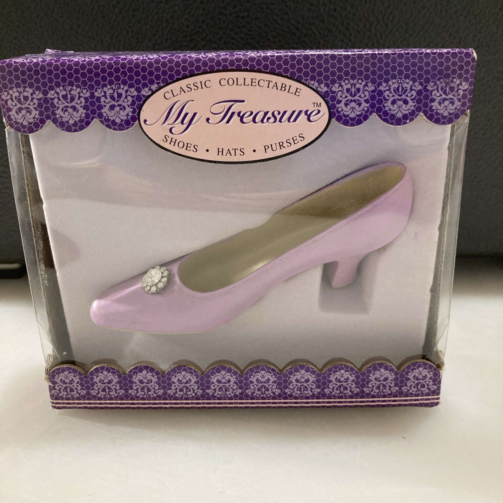 My Treasure Classic Collectable Handpainted purple shoe