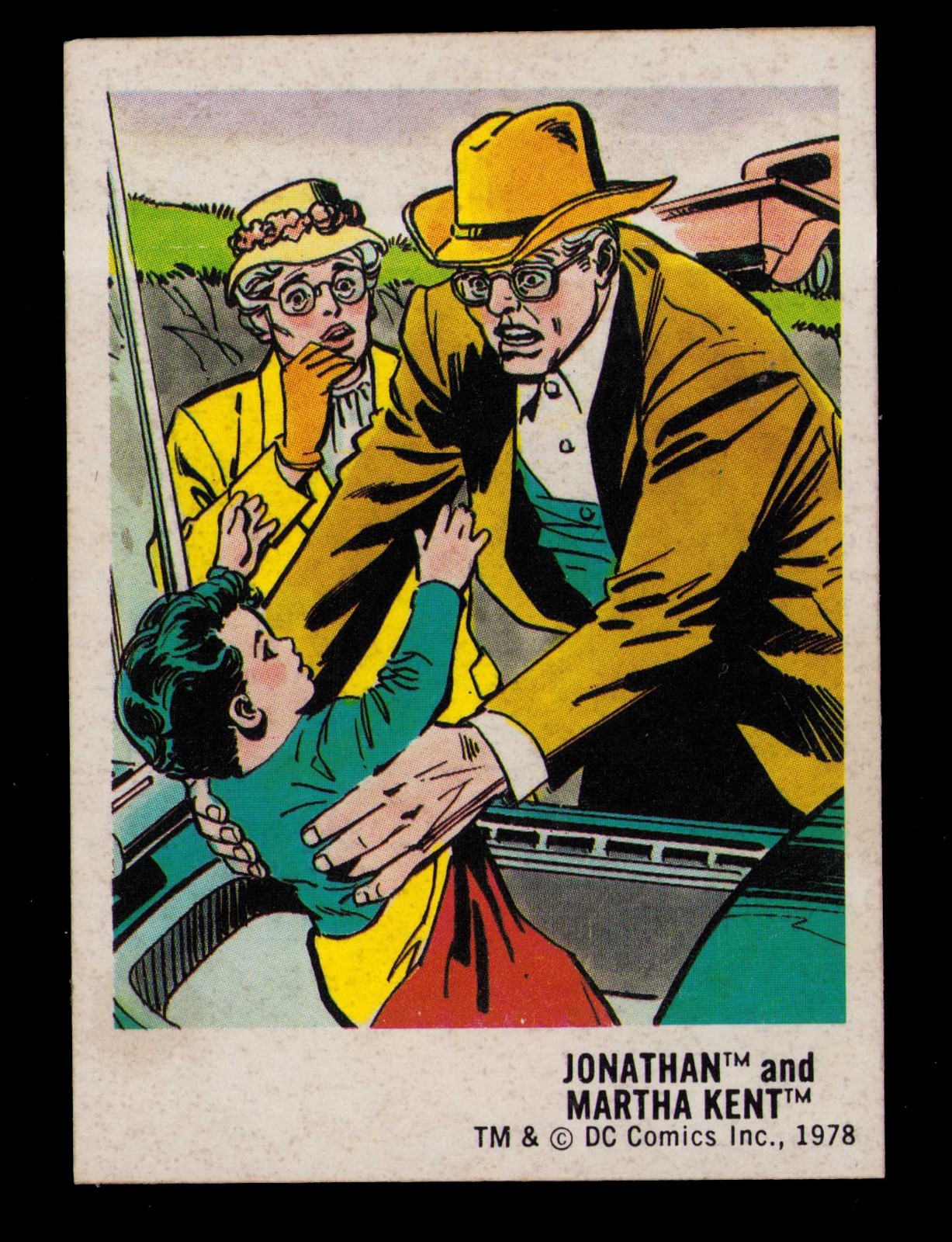 1978 Harris DC Superheroes Bread Stickers JONATHAN and MARTHA KENT Card 8/30