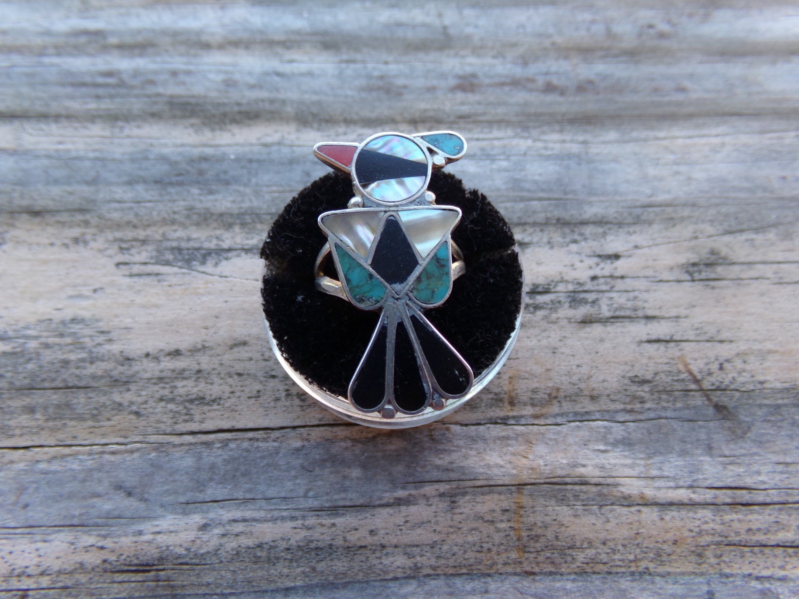 Vintage Hand made Bird 925 Sterling Silver  Ring Sz 5 - S. Western