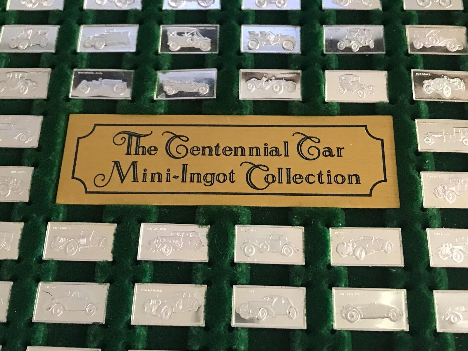 Franklin Mint Centennial Car Mini-Ingot Collection in case 1976 100 bars