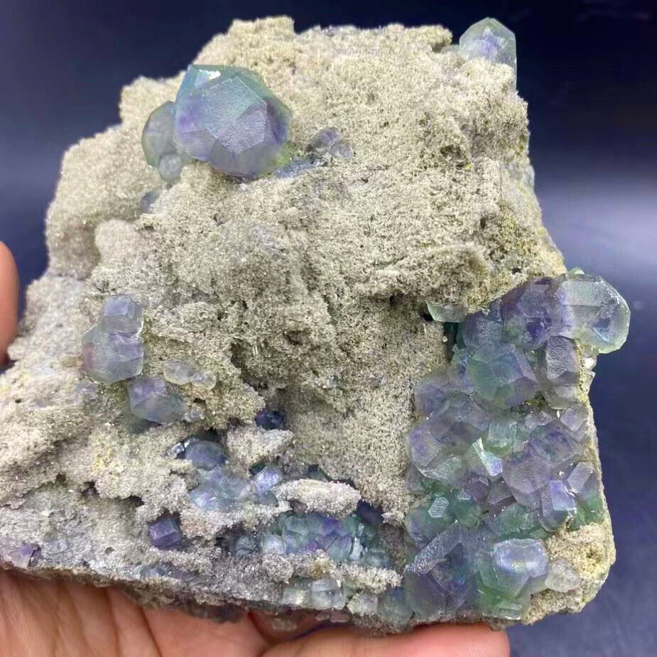 493G Rare Transparent Green Cube Fluorite Mineral Crystal Specimen/China