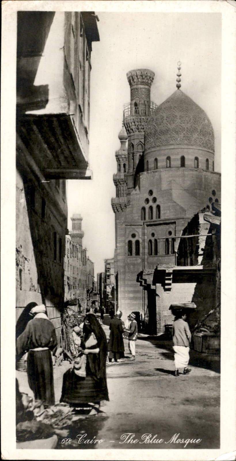 Cairo Blue Mosque Lehnert & Landrock c1900s-10s Real Photo Vintage Postcard