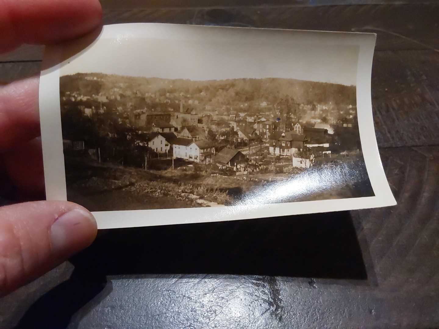 HAWLEY PA 1920s 1930s Aerial View Snapshop Photo