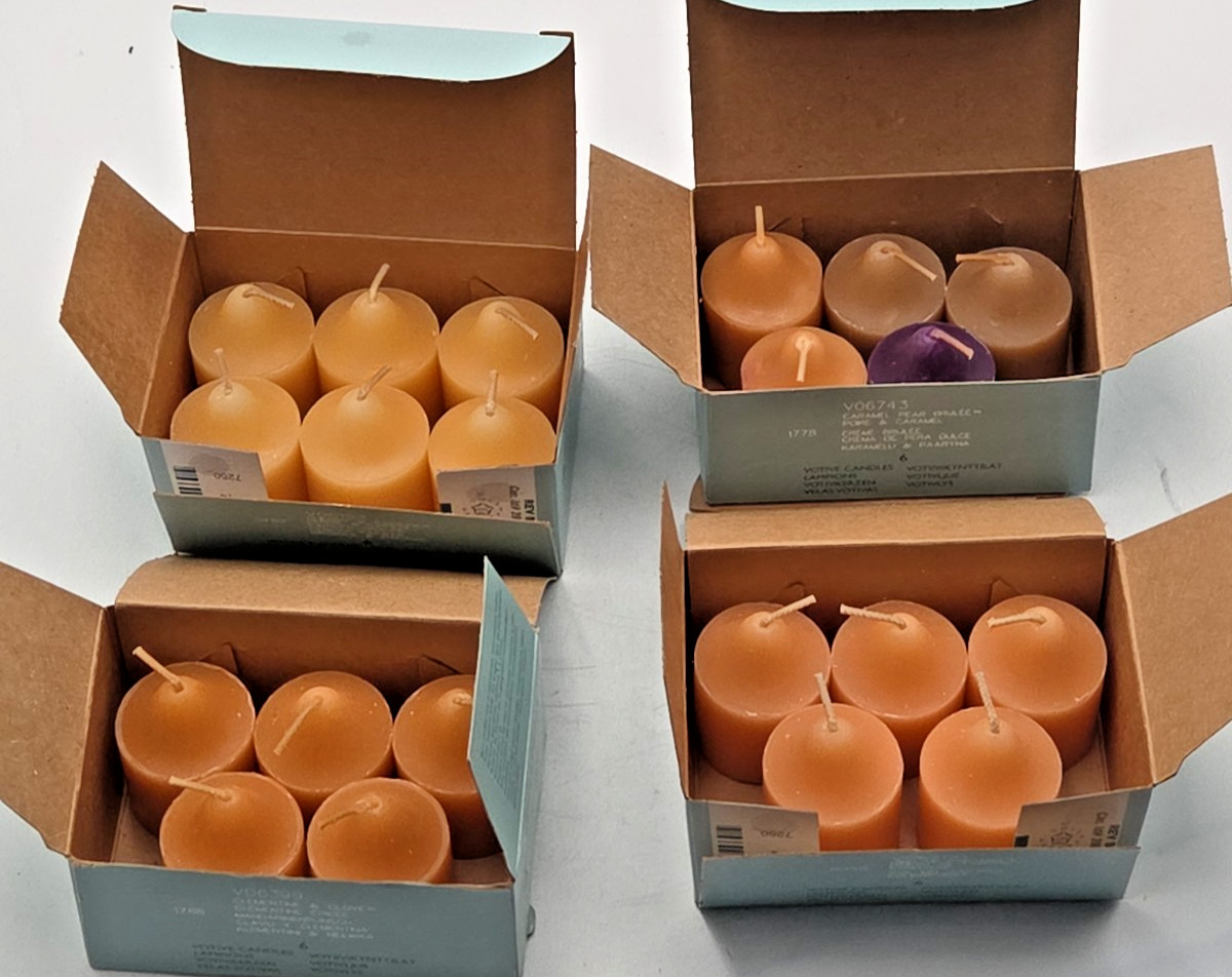 Vintage PartyLite 21 Votive Candle Bundle NOS Retired Y2K Scents Original Boxes