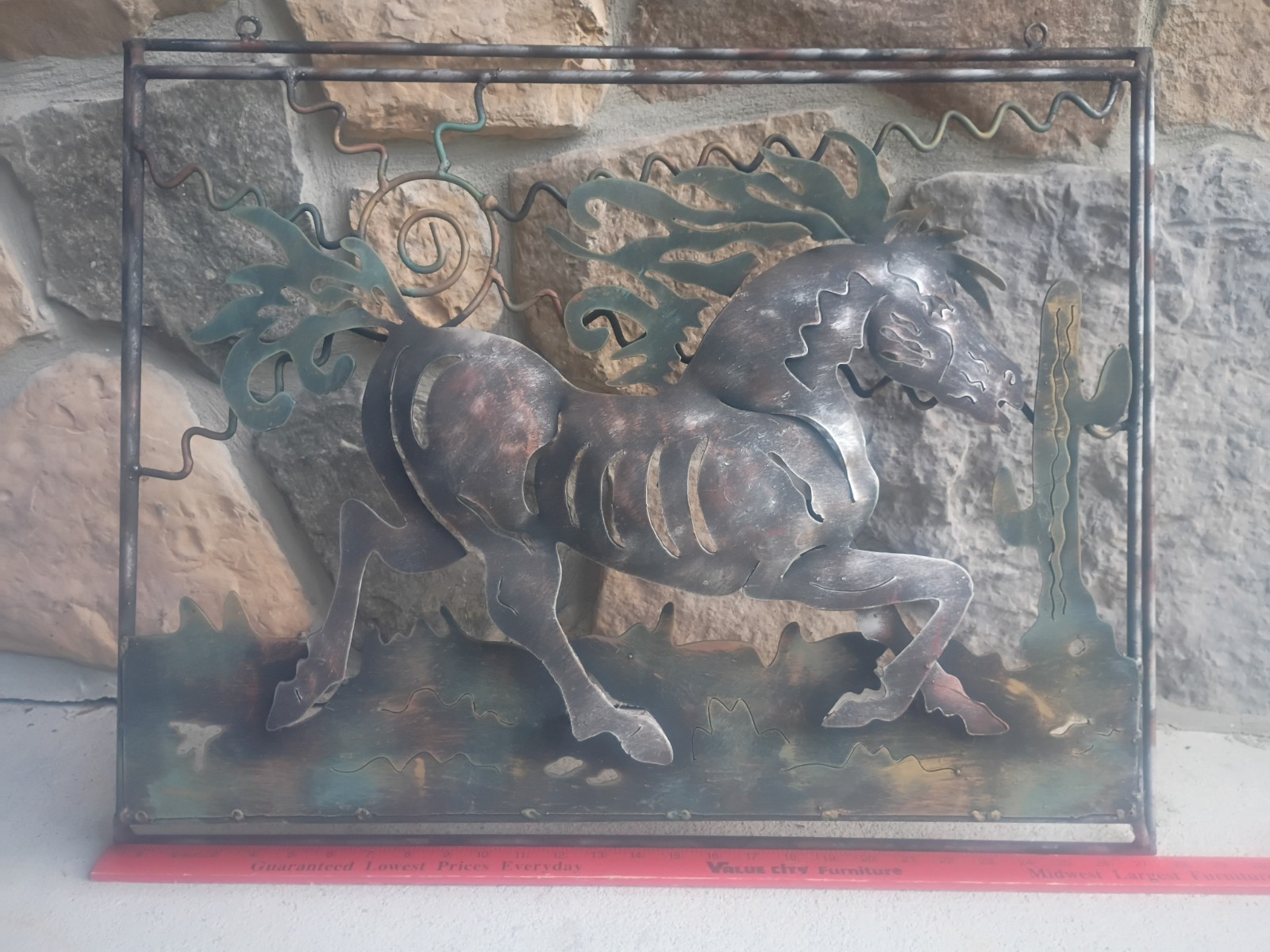 Vintage Hecho en Mexico 3D Metal Horse Wall Art Vintage Hecho en Mexico 3D Metal Horse Wall Art