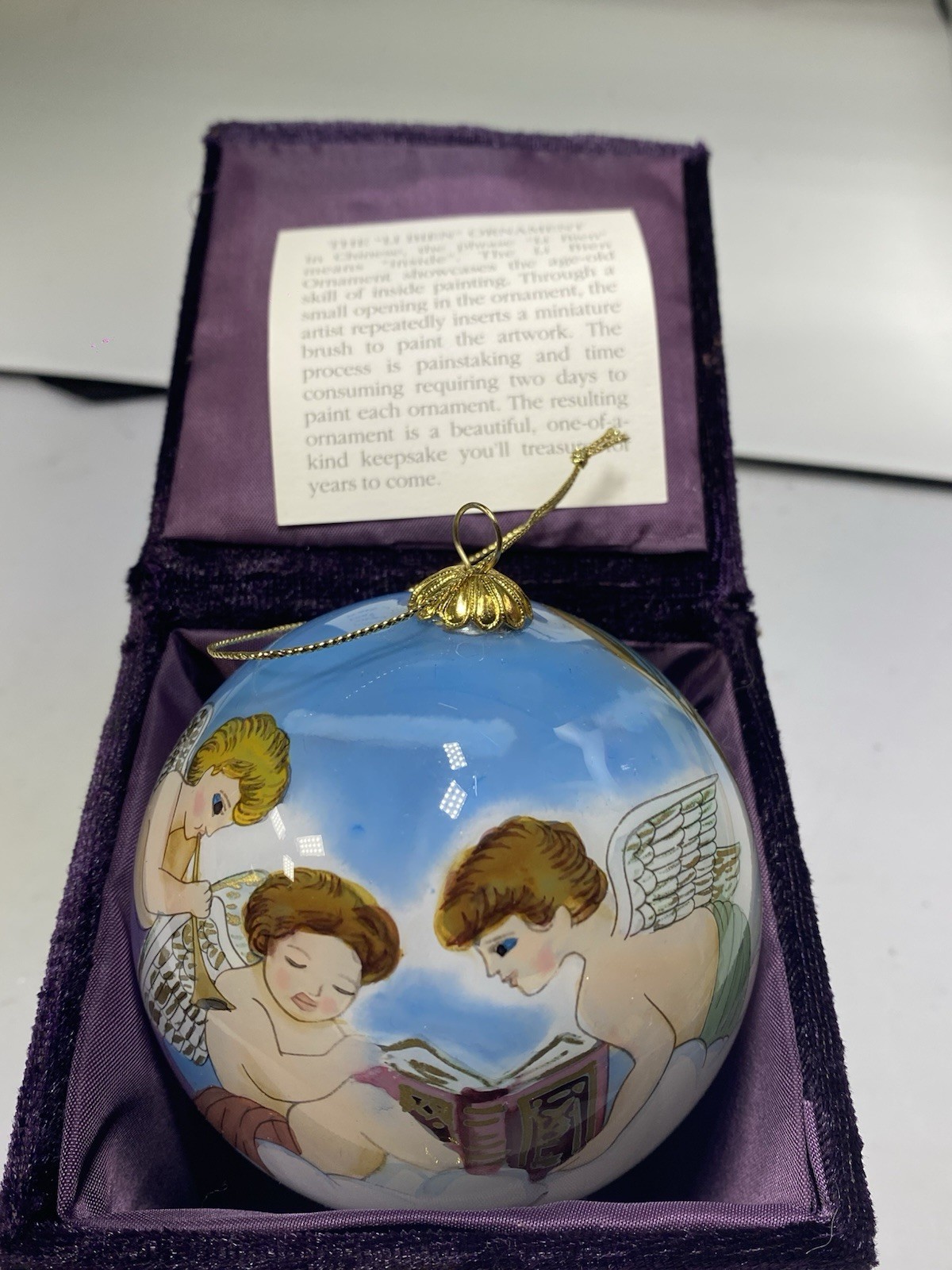Vtg Pier 1 Li Bien 2002 Christmas Ornament Hark The Herald Angels Sing Boxed