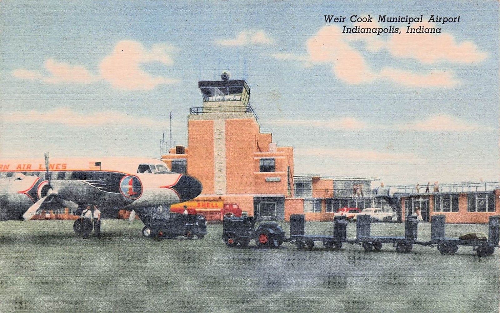 Postcard Vintage(1) IN,Indianapolis Weir Cook Municipal Airport P 10/28/1958(876 Postcard Vintage(1) IN,Indianapolis Weir Cook Municipal Airport P 10/28/1958(876