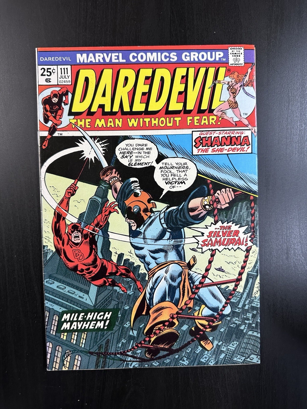 Daredevil #111 (1974) 1st Silver Samurai Appearance Marvel Bronze Age KEY