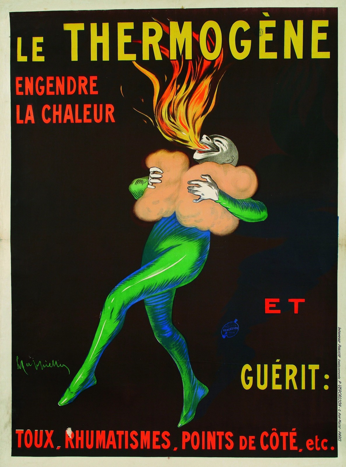 Leonetto Cappiello Thermogene 1909 Vintage Poster Glossy Photo Reprint Wall Art