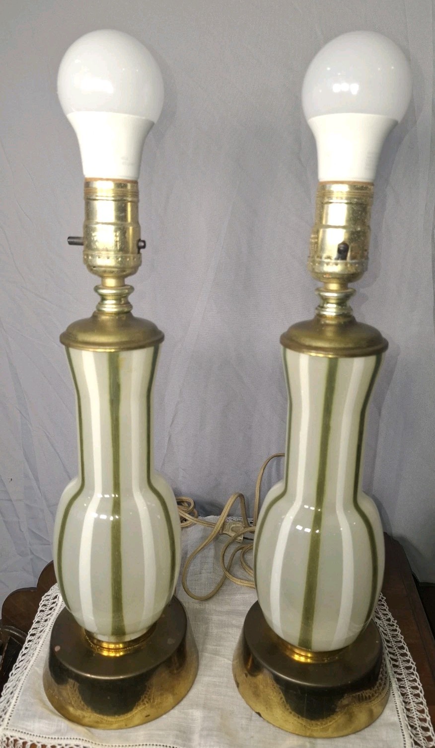 Mid Century Italian Murano Blown Glass Table Lamps - Beautiful Rare Pair. Mid Century Italian Murano Blown Glass Table Lamps - Beautiful Rare Pair.