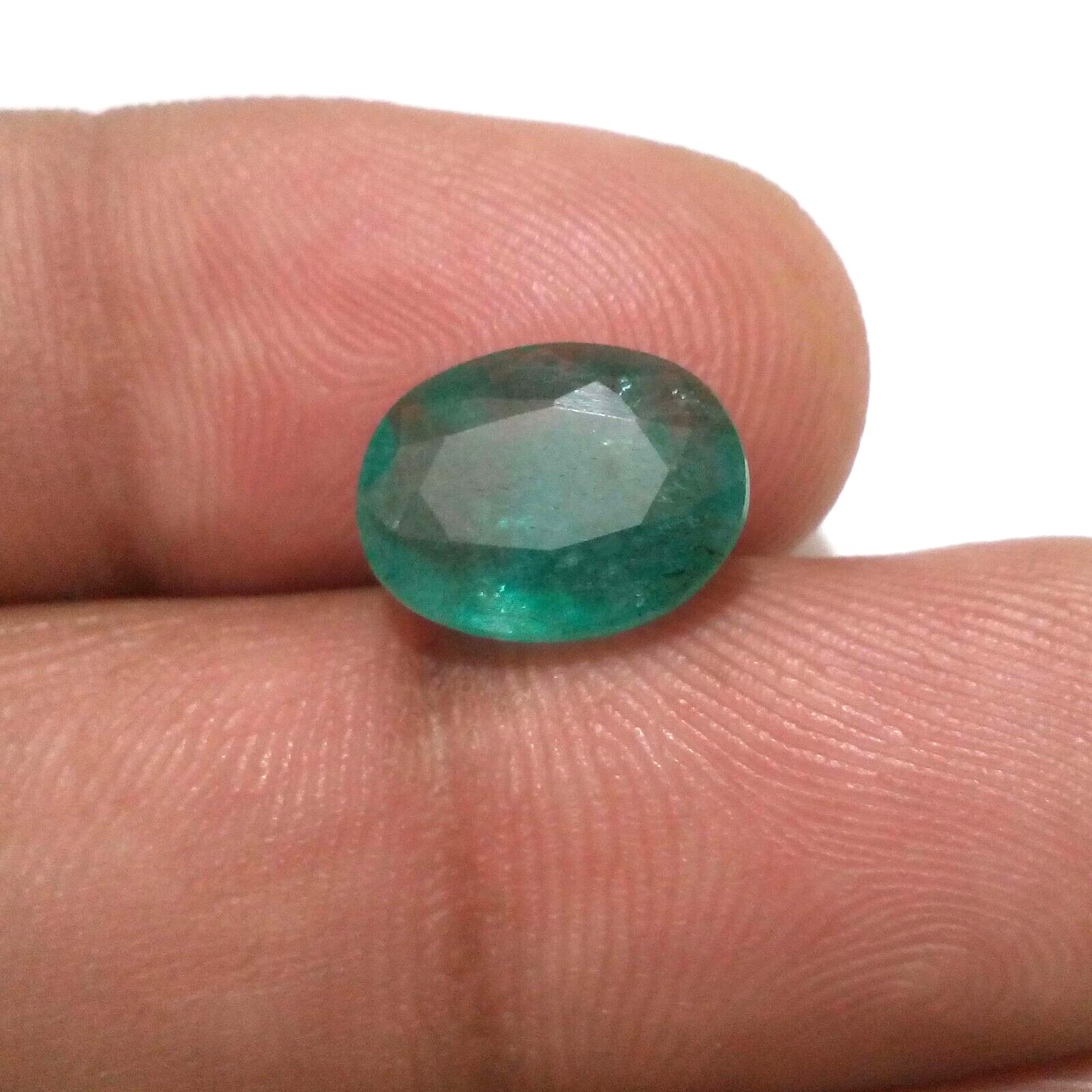 Outstanding Zambian Emerald Faceted Oval Shape 3.55 Crt Top Green Loose Gemstone