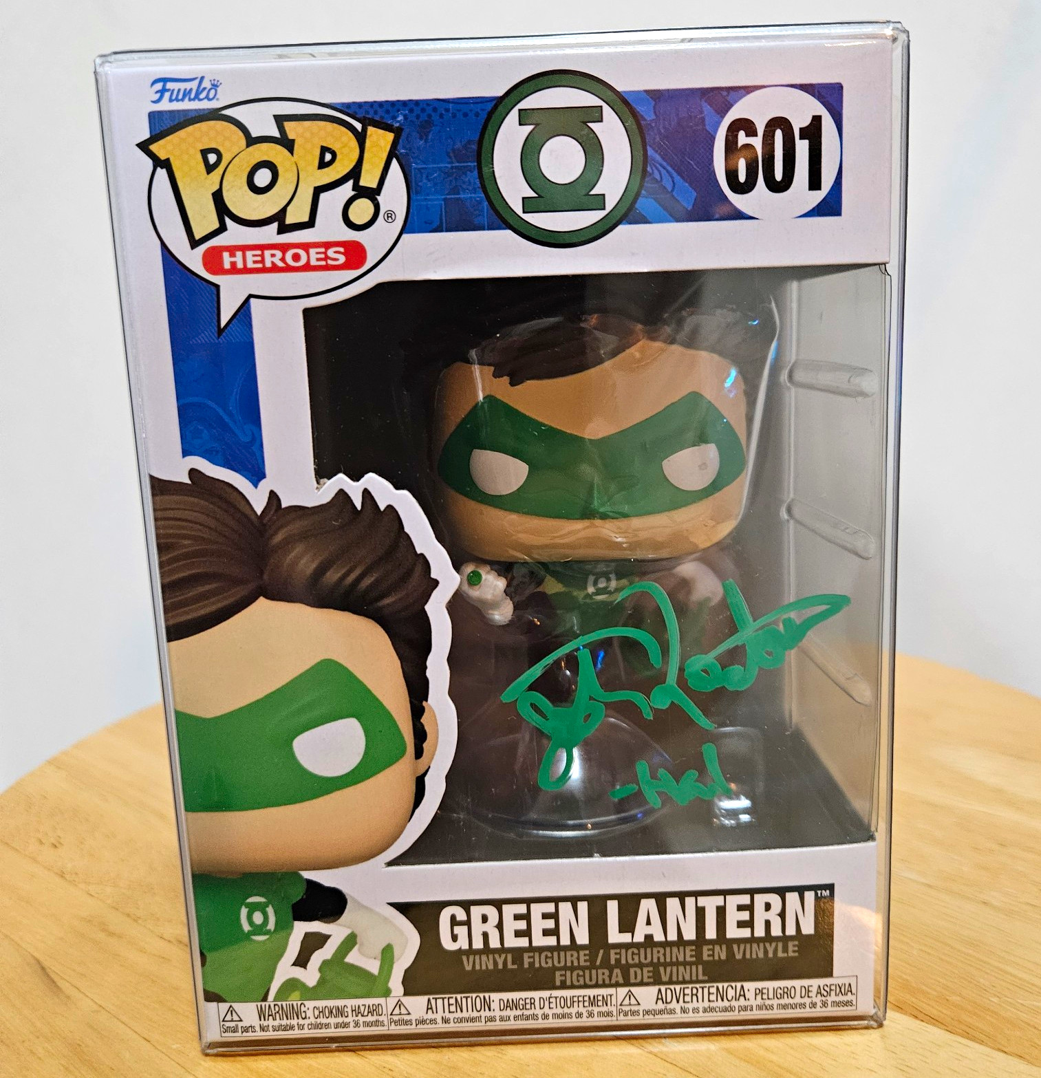 Rare Josh Keaton Signed Green Lantern #601 Funko Heroes w/ Protector