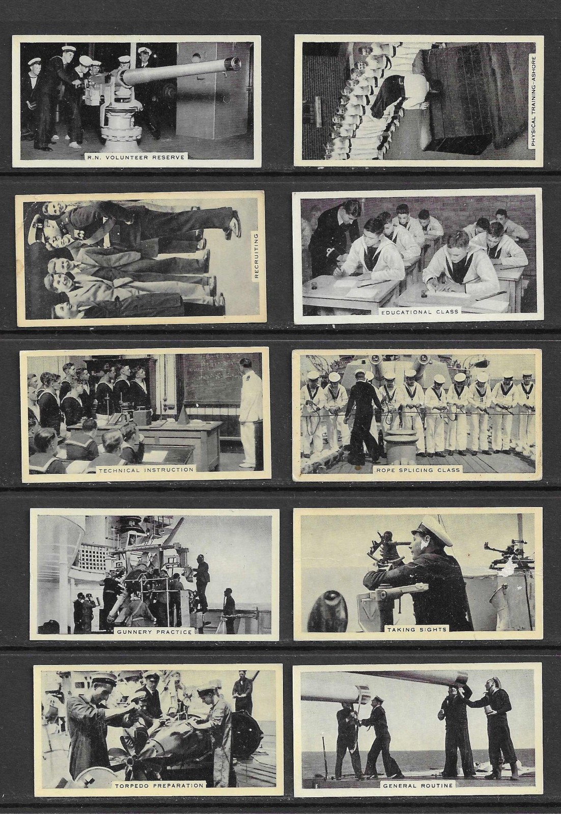 Ardath 1938 LIFE IN THE SERVICES complete set cigarette cards (LS2)