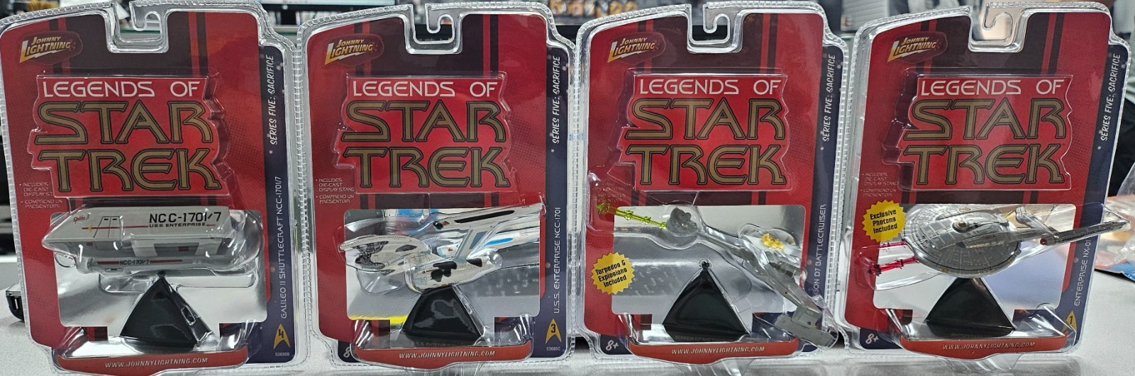 Johnny Lightning Legends of Star Trek Lot of 4 Johnny Lightning Legends of Star Trek Lot of 4