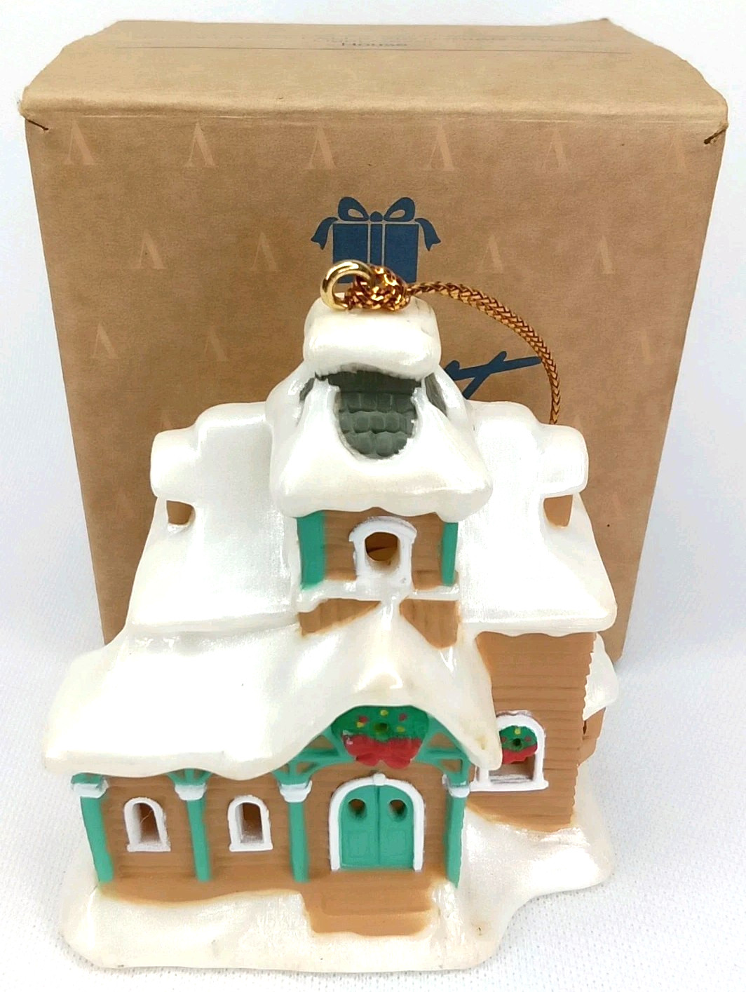 Vintage Avon Snow Frost Falls House Christmas Light Cover With Original Box