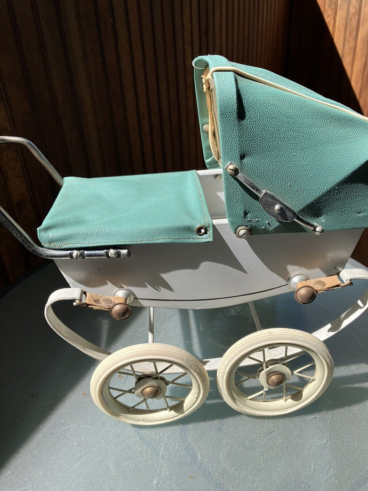 Sasha Doll Toy RED  Pram Stroller Buggy Carriage Made In France Custom Tires