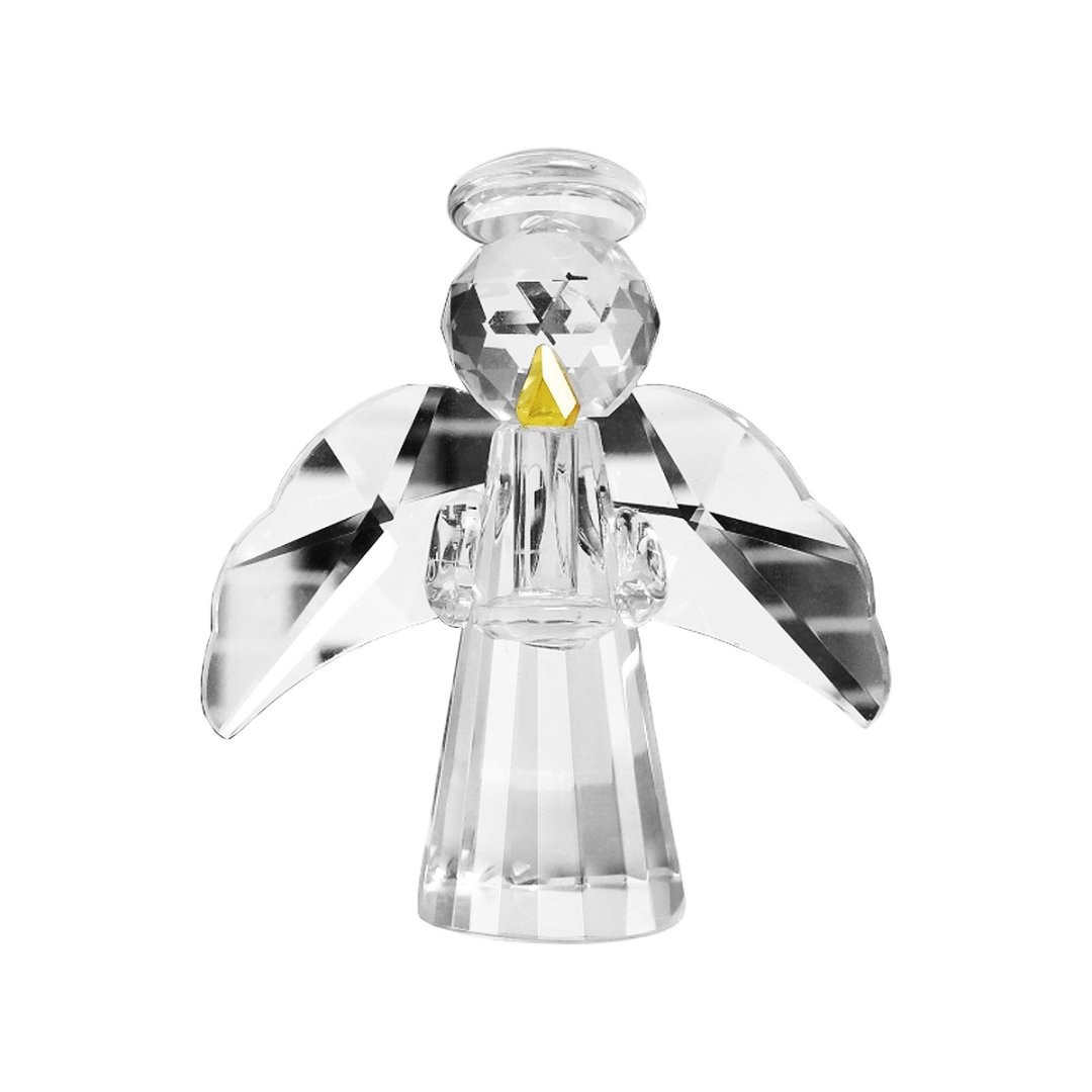 Crystal Birthday Angel Figurine Collectible Paperweight Glass Angel Ornament