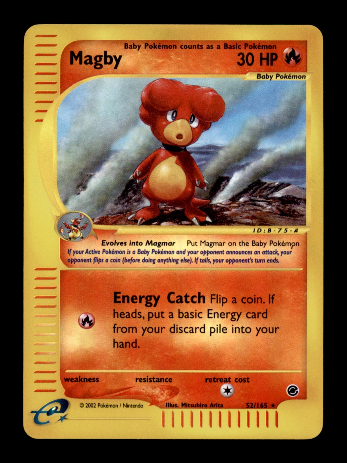 Pokémon TCG Magby Expedition Base Set Reverse Holo Card 52/165 LP+ Pokémon TCG Magby Expedition Base Set Reverse Holo Card 52/165 LP+
