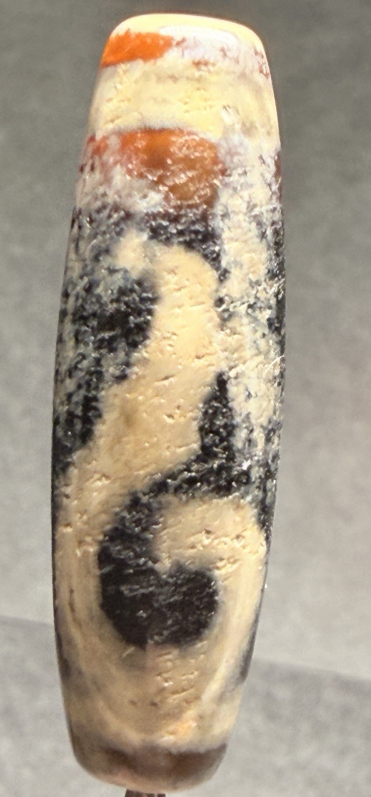 Tibetan Rare Old Agate Money Hook DZI Bead, Nice Weathering Talisman, Charm  ✨🔥