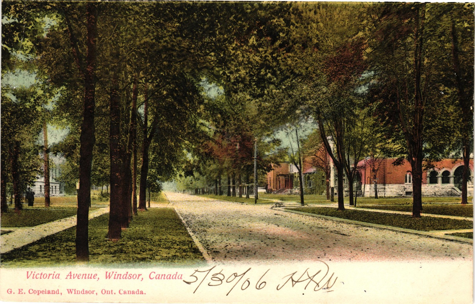 1906 Victoria Avenue Windsor Ontario Canada Antique Postcard Street View