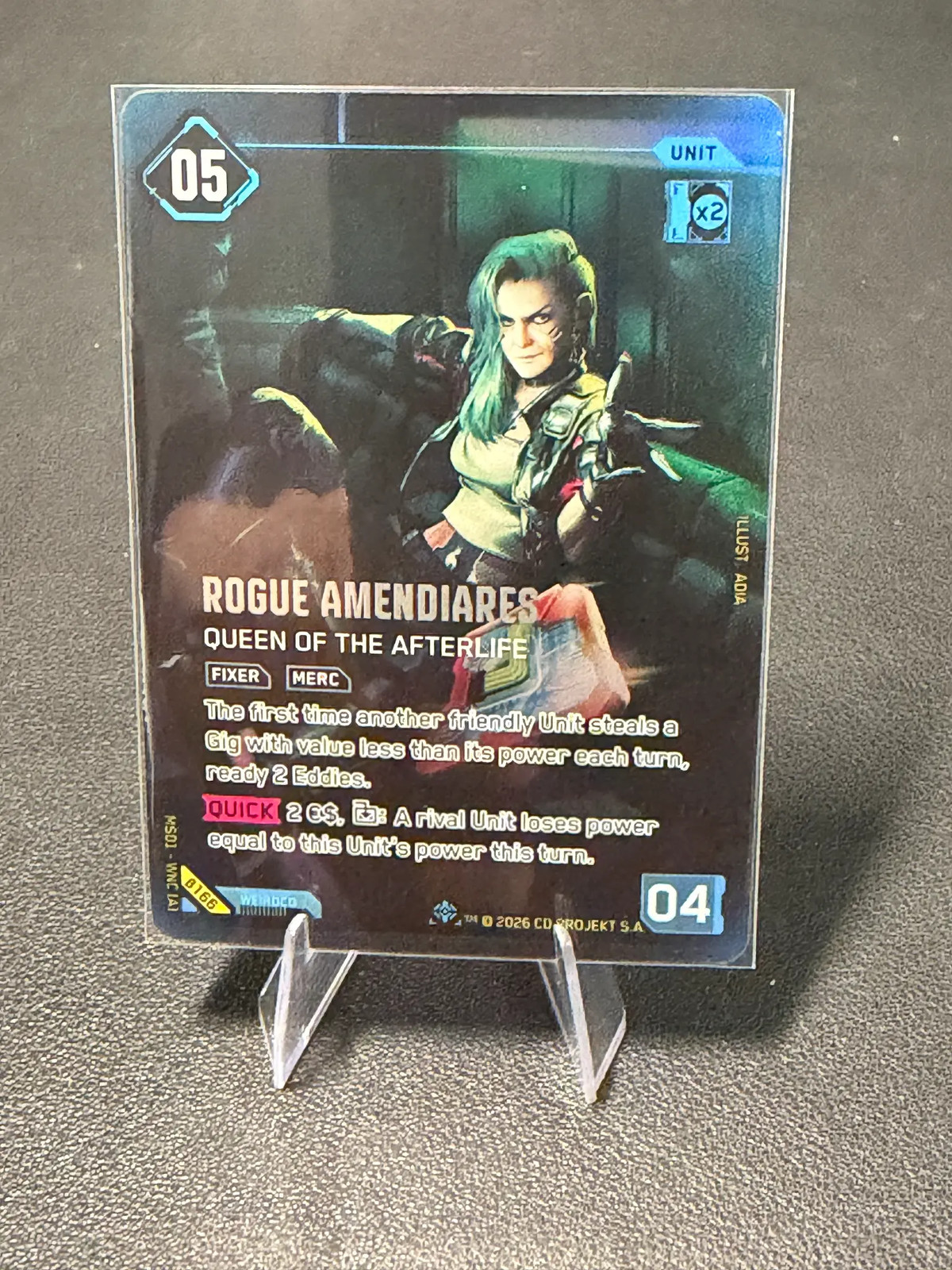 Cyberpunk TCG Beta Rogue Amendiares #β166 Epic Beta