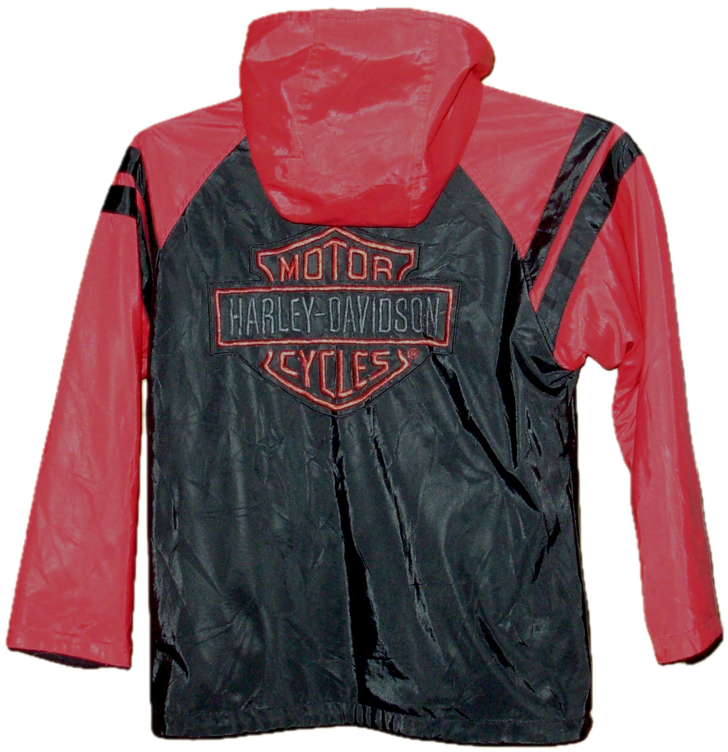 Harley-Davidson Reversible Hoodie Jacket Black & Red Unisex Kids Size 10/12