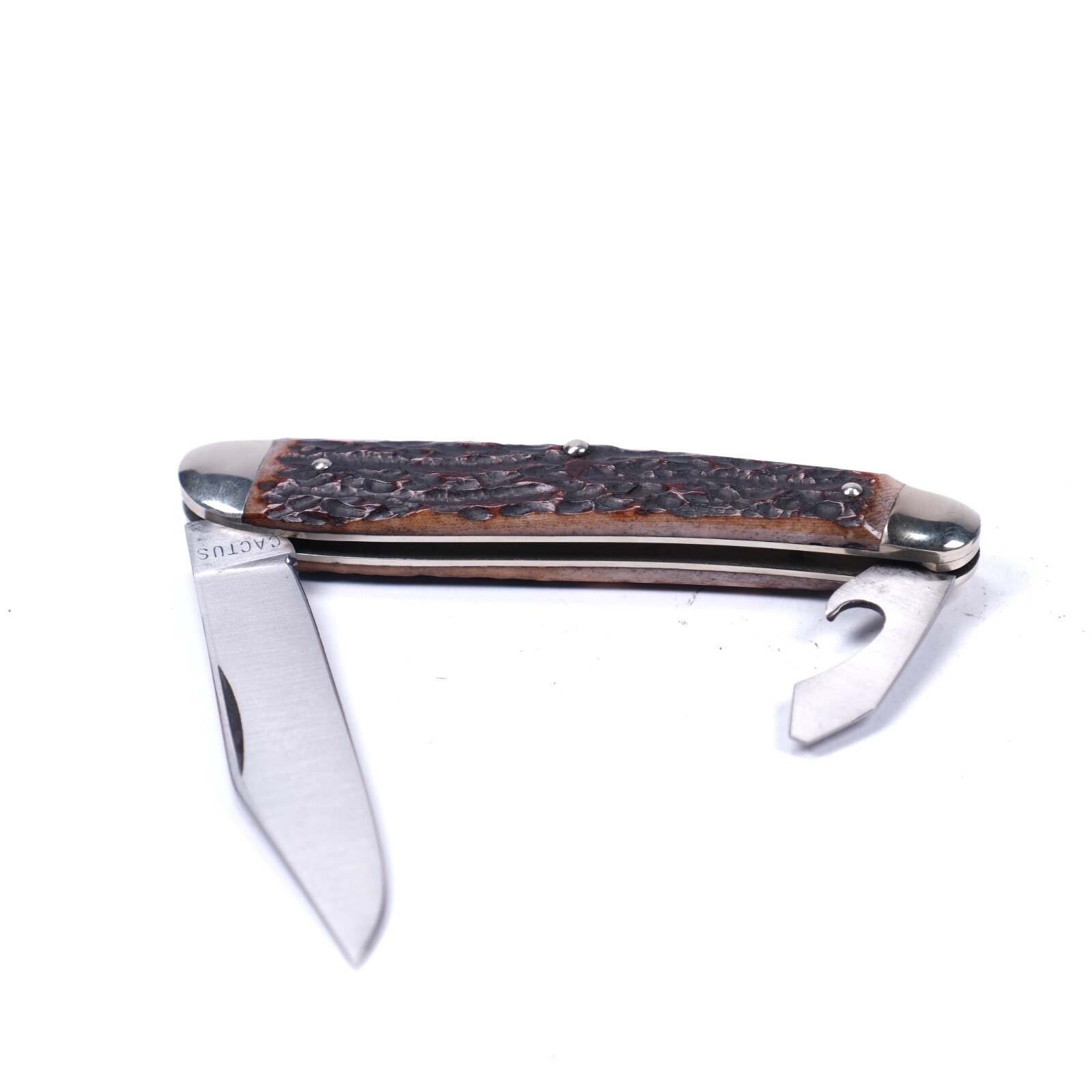VTG NOS GERMAN KRUSIUS CACTUS SOLINGEN JIGGED BONE FOLDING POCKET  KNIFE OPENER