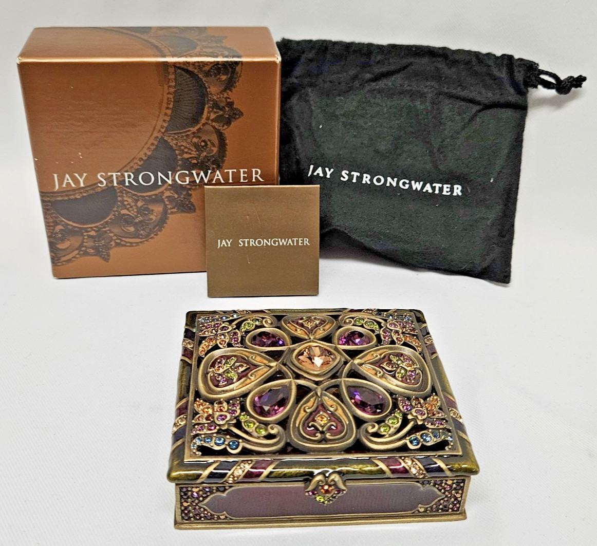 JAY STRONGWATER  Swarovski Crystal Deco Trinket Box