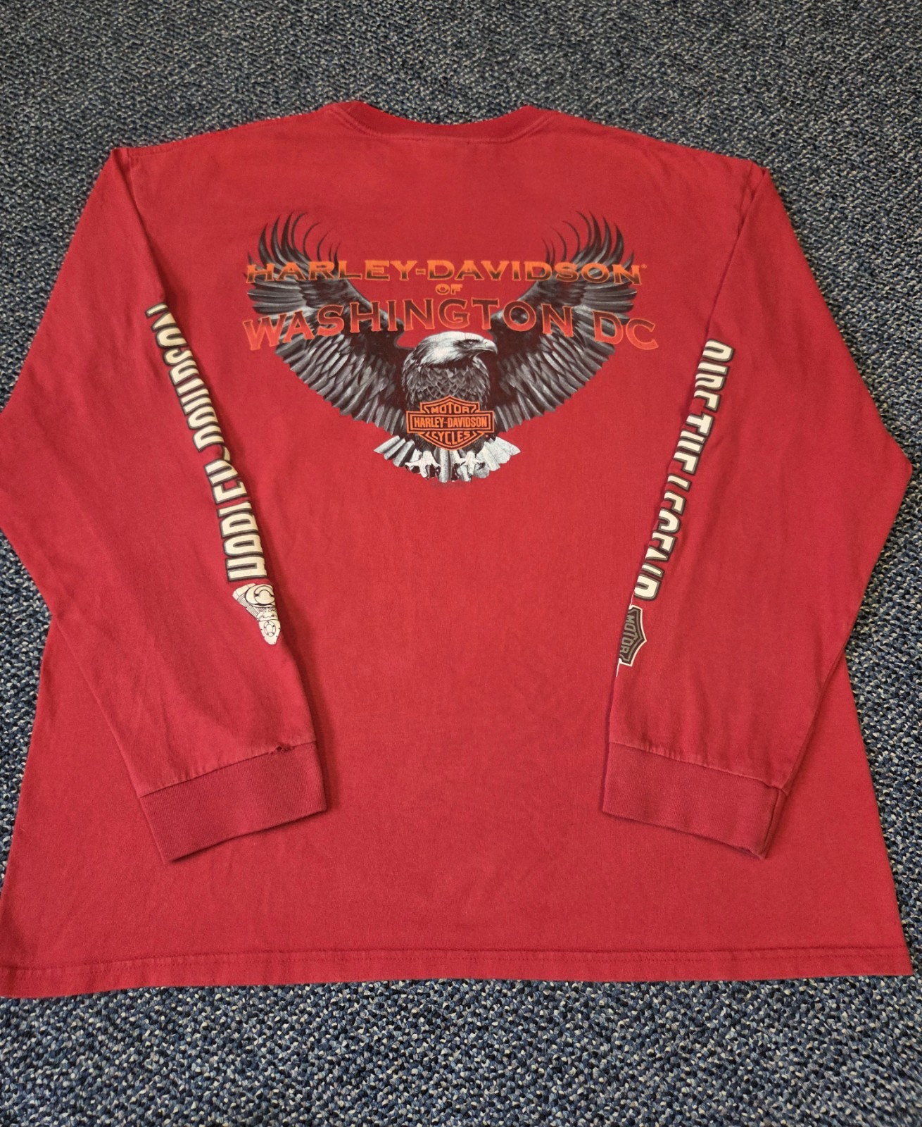 Harley Davidson Shirt Long Sleeve Graphics 2008 Size XL Washington