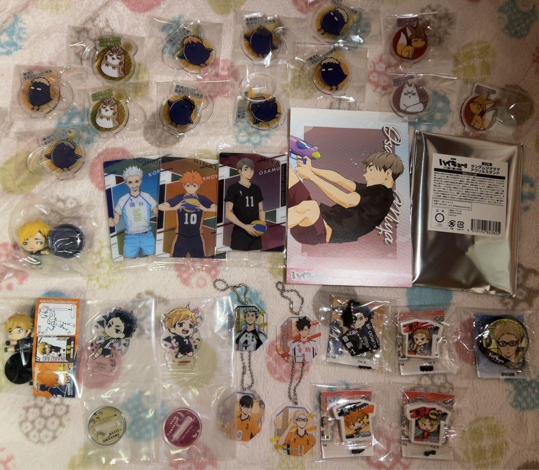 Haikyu Acrylic stand Ball chain Card lot of 30 Set sale Anime Goods Collection