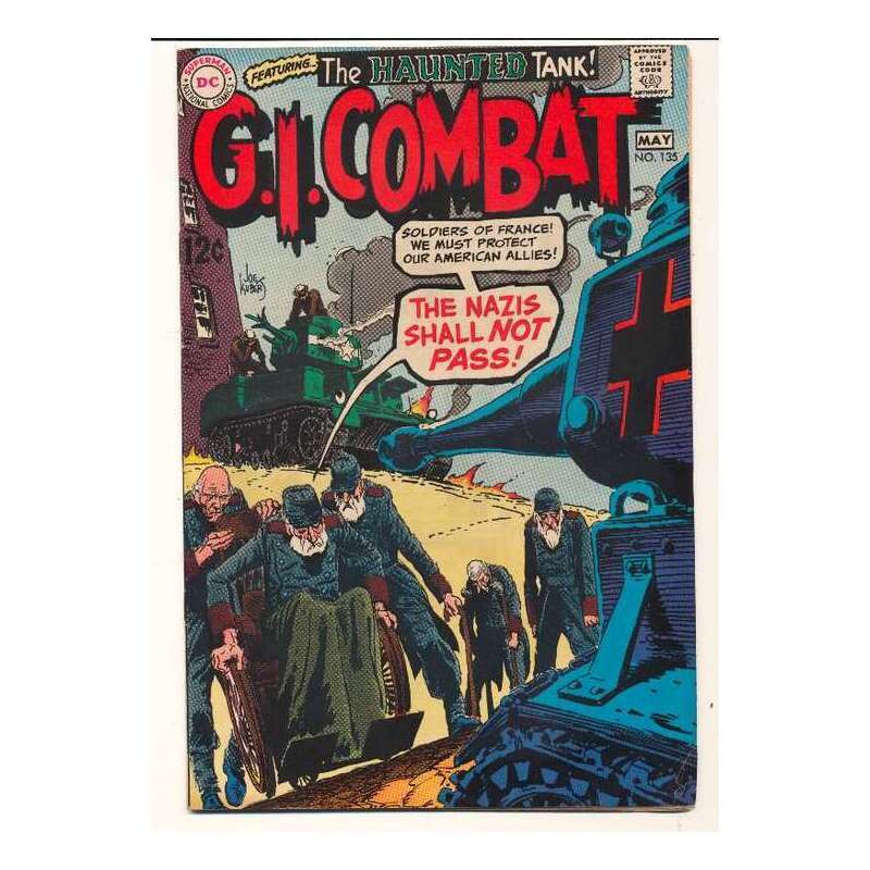 G.I. Combat (1957 series) #135 in Very Fine minus condition. DC comics [z/
