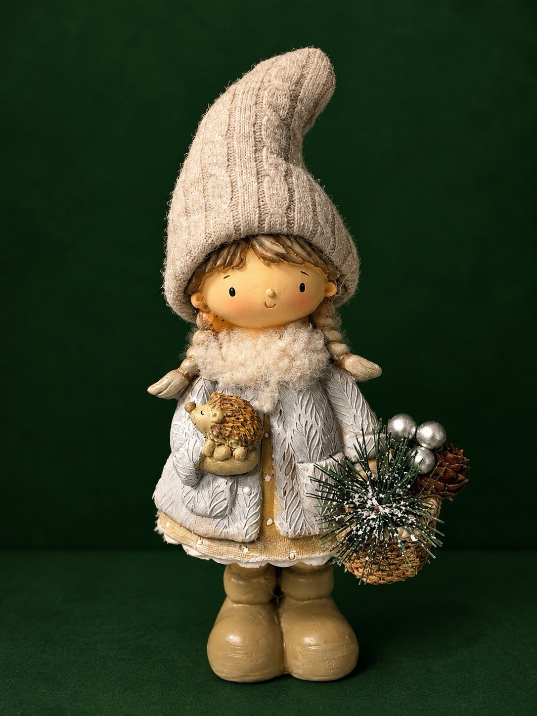 Bella Lux Cream Winter Girl Ornament