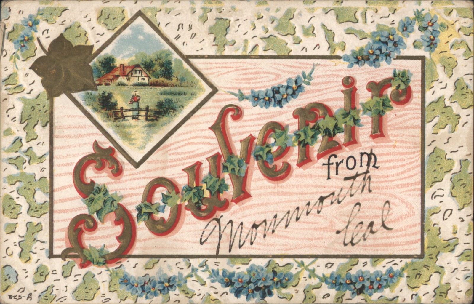 Monmouth, Illinois IL Souvenir from Monmouth Ill. with House Scene 1910 CA