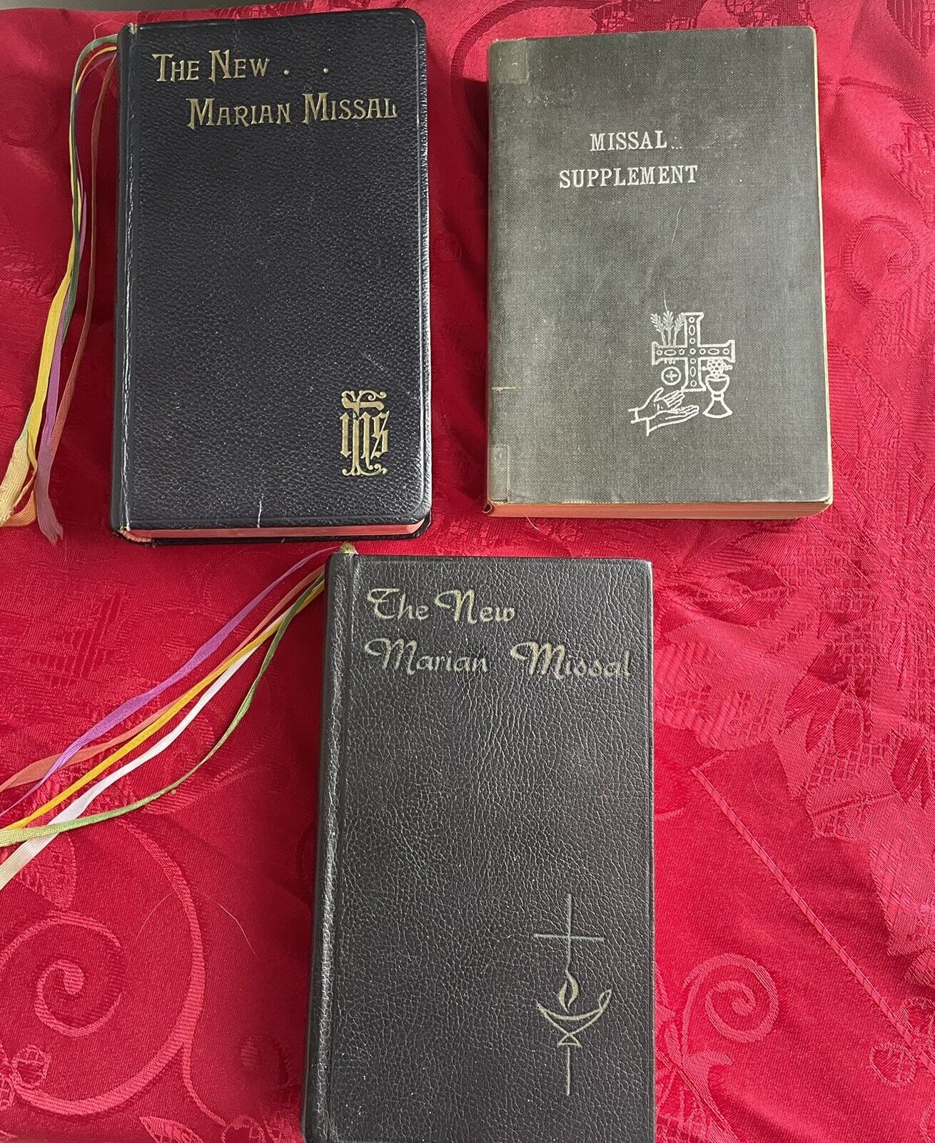 Lot Of 3 Vintage 1955,1962 New Marian Missal For Daily Mass Sylvester Juergen