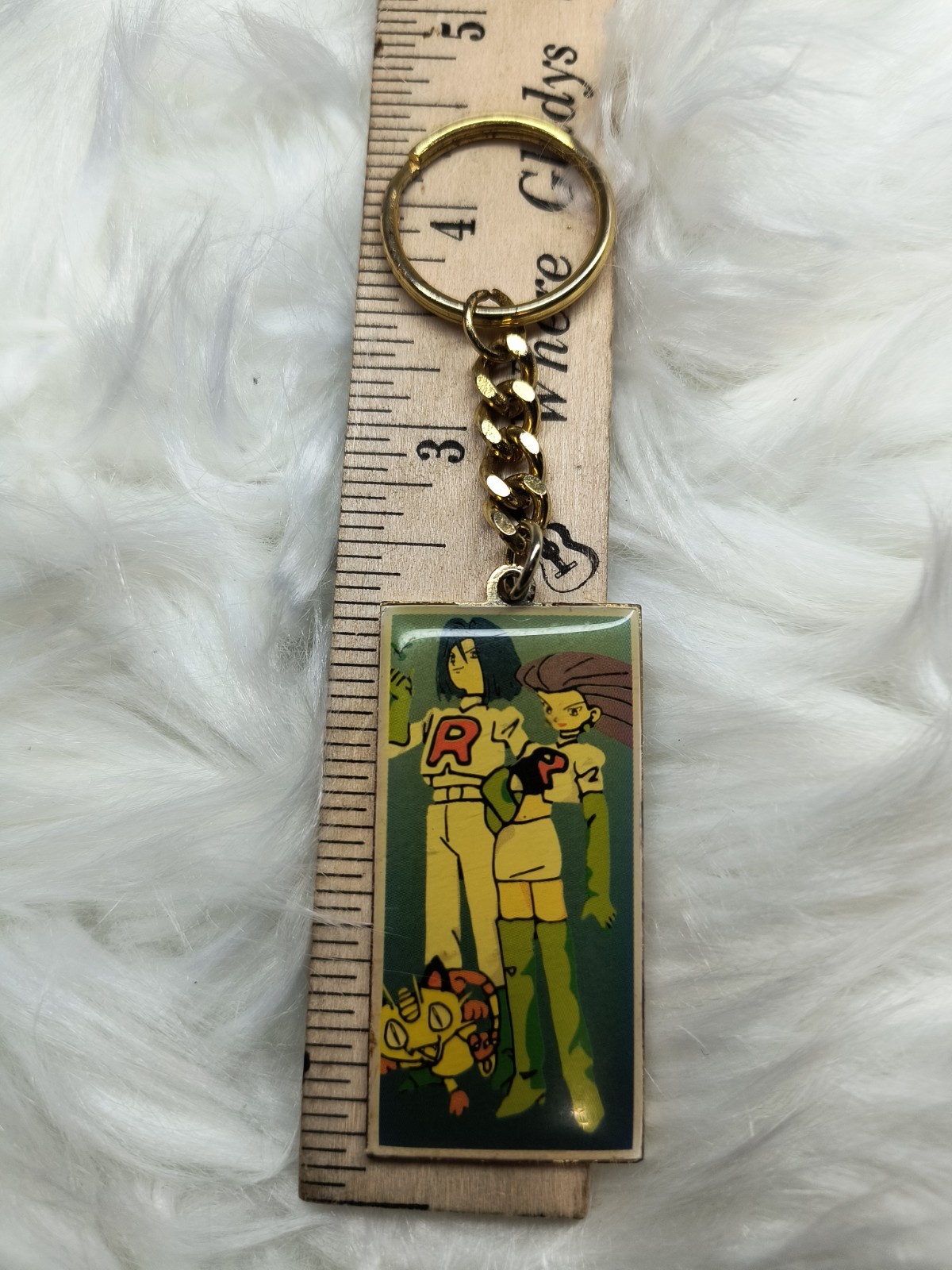 RARE VINTAGE POKEMON TEAM ROCKET KEYCHAIN 1990's-2000 JESSIE, JAMES, MEOWTH