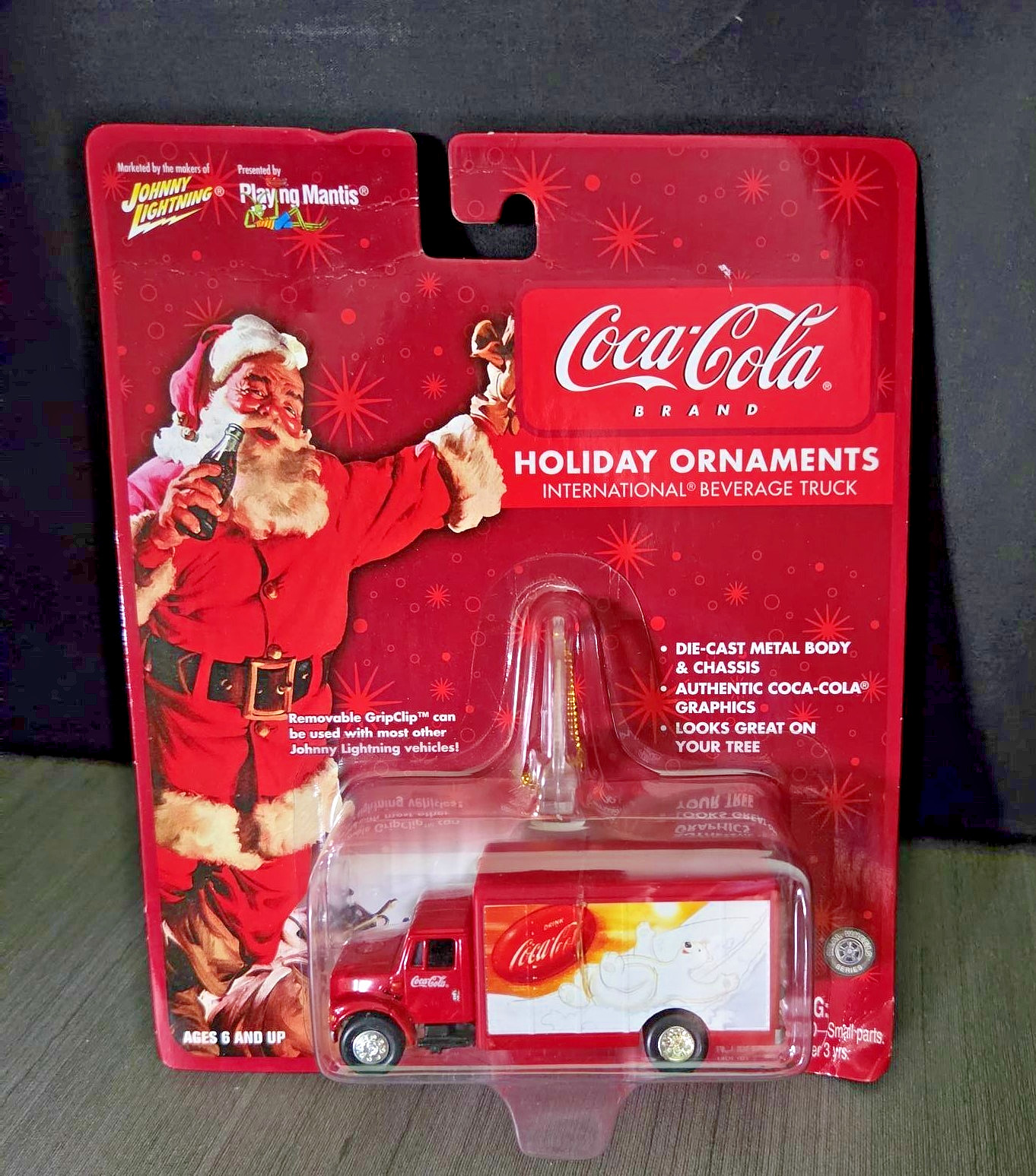 Johnny Lightning Coca-Cola Holiday Ornament - International Beverage Truck