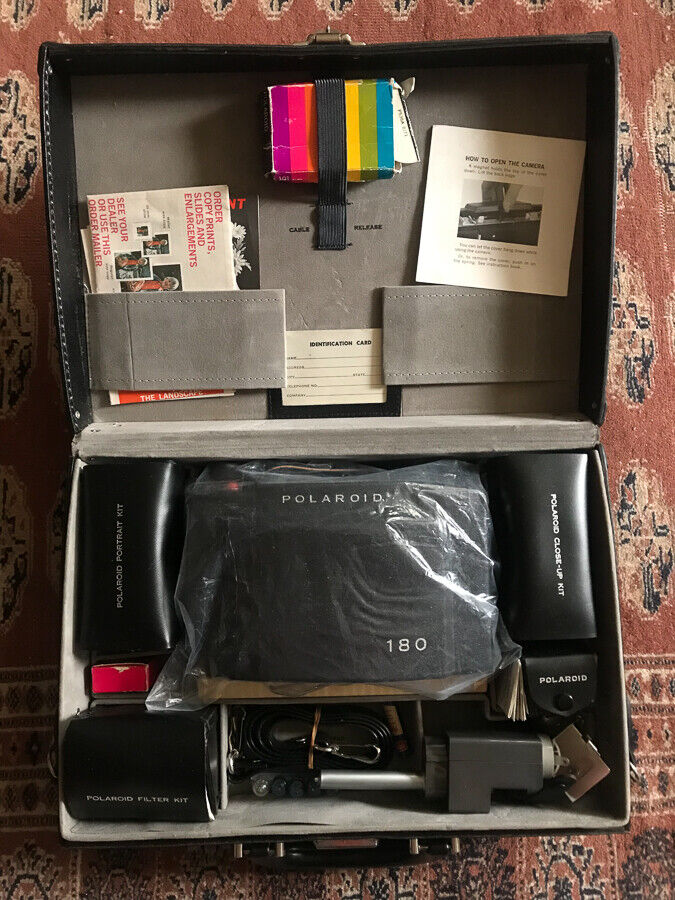 NEW Polaroid 180 Film Camera with Case Portrait Close Up kit Flash 665 667 669