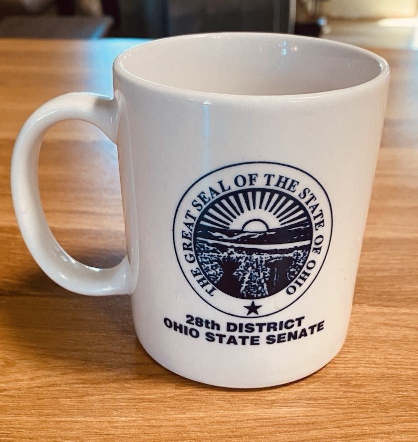 THE GREAT SEAL OF THE STATE OF OHIO Leigh Harrington OHIO STATE SENATE 12 Oz MUG THE GREAT SEAL OF THE STATE OF OHIO Leigh Harrington OHIO STATE SENATE 12 Oz MUG