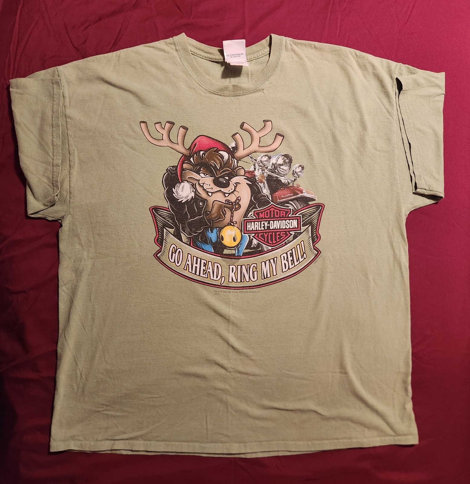 Vintage Harley Davidson X-mas Taz T-shirt, Green, Men\'s 2XL, Holstein\'s (NE) Vintage Harley Davidson X-mas Taz T-shirt, Green, Men\'s 2XL, Holstein\'s (NE)