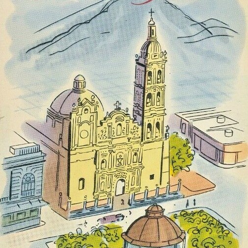 1950s Hotel Rio - Monterrey Mexico Program Map Downtown Travel Souvenir 