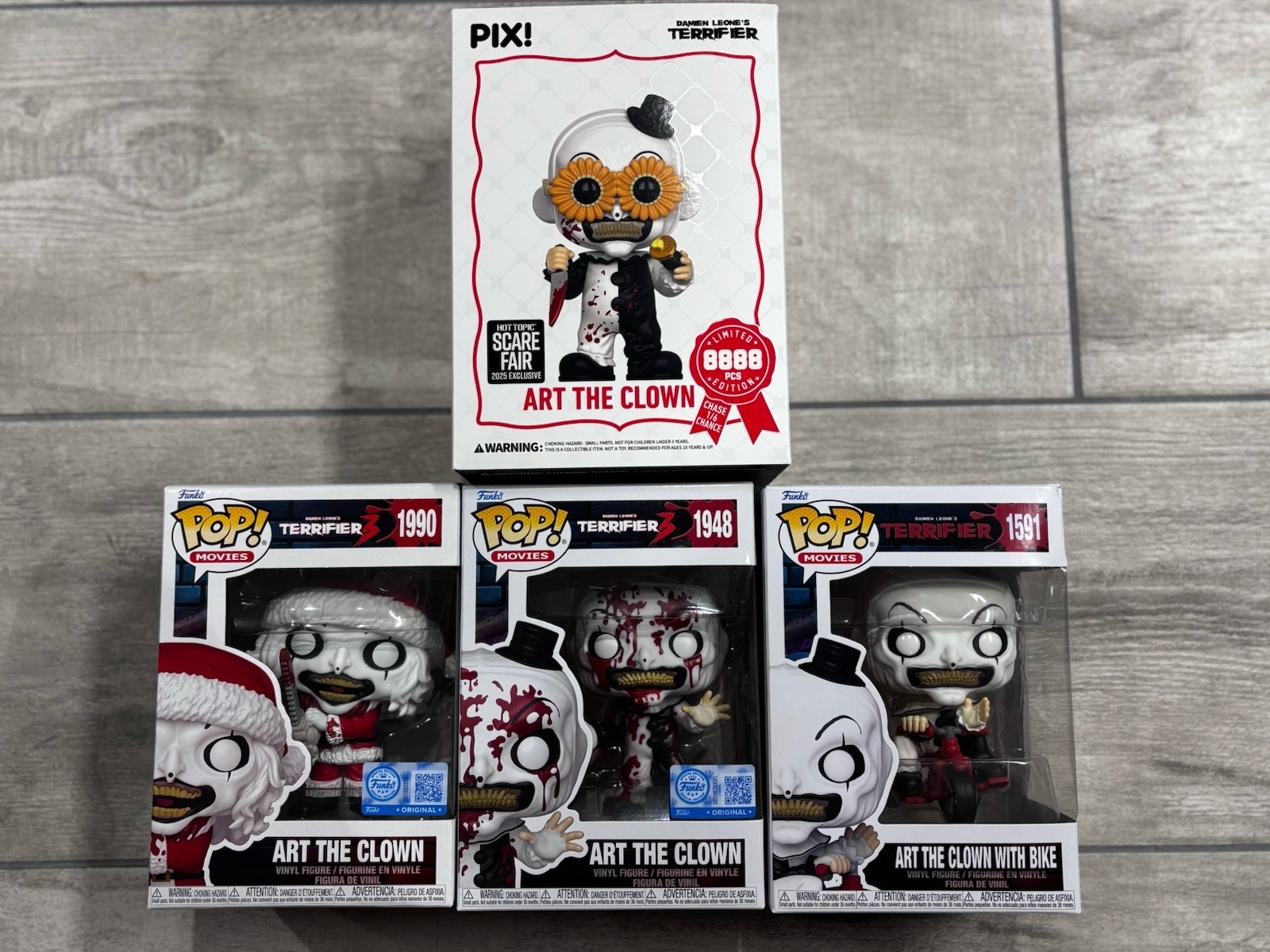 FUNKO POP MOVIES TERRIFIER ART THE CLOWN FUNKO/THRILL JOY BUNDLE FUNKO POP MOVIES TERRIFIER ART THE CLOWN FUNKO/THRILL JOY BUNDLE