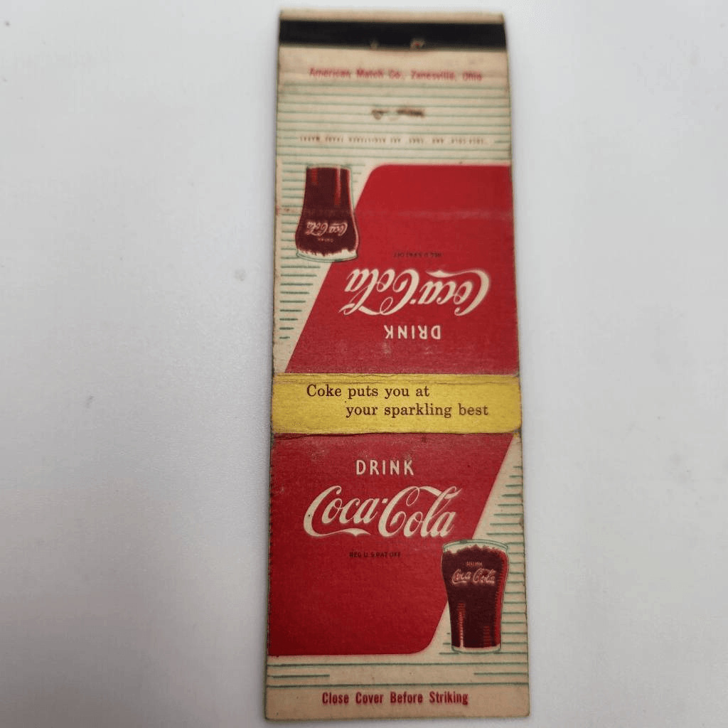Vintage Matchcover Drink Coca Cola Coke