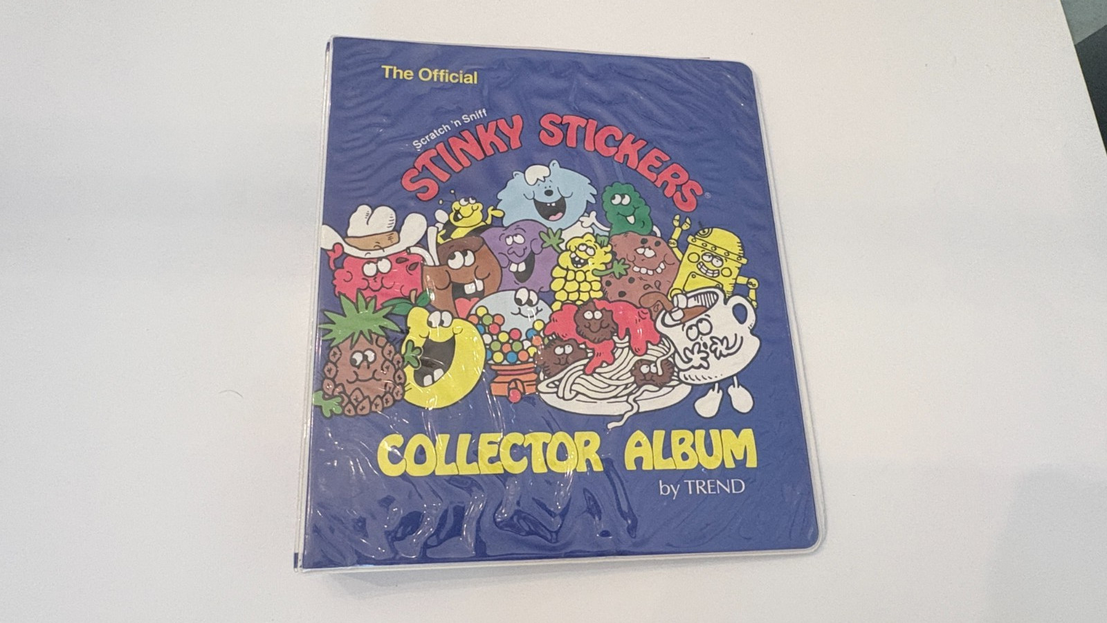 Vintage 1983 TREND Stinky Stickers Collector Album T-444 Filled w/ Rare Stickers