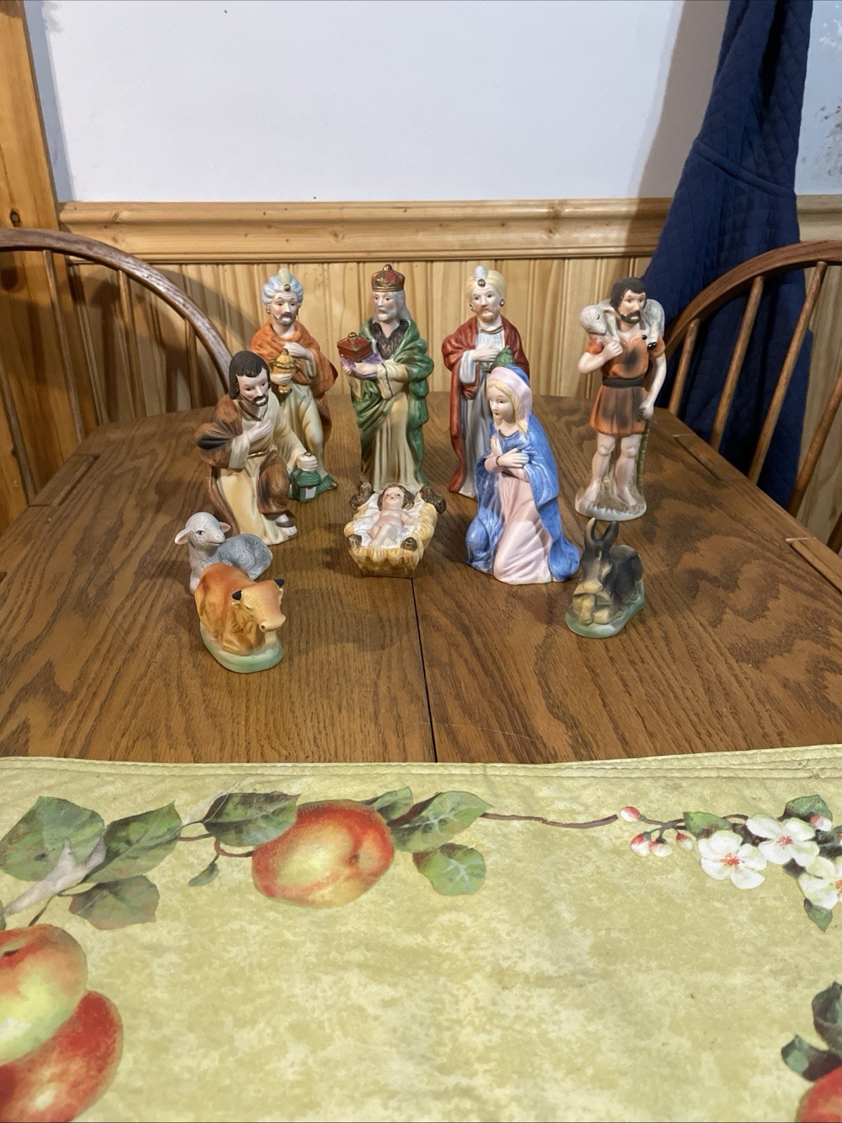 Homco / FBIA Nativity Scene Christmas 10 Pieces Mary Joseph Wise Men Jesus 1978