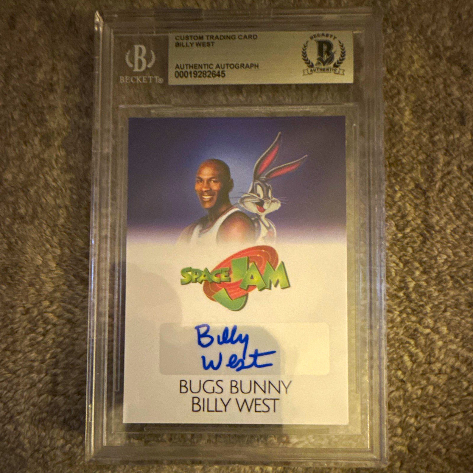 Space Jam Looney Tunes Bugs Bunny Billy West Hard Signed Auto Custom Card 1996