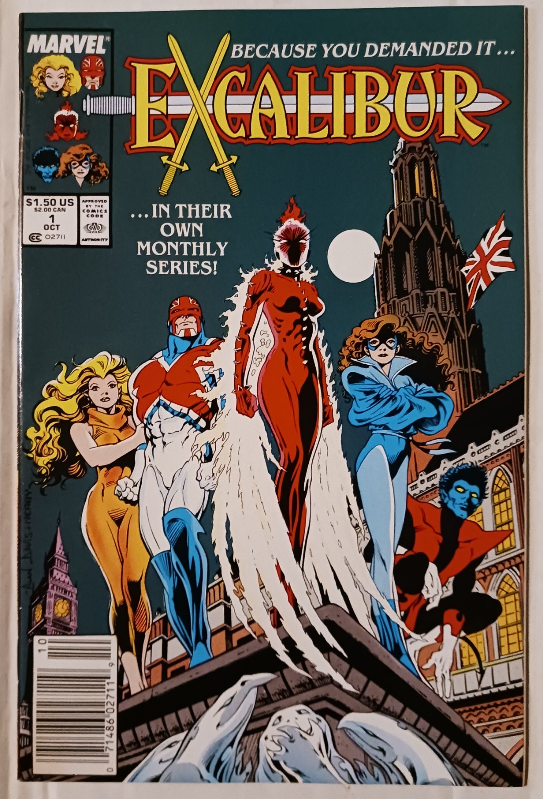 Excalibur #1 Newsstand Variant (Marvel Comics October 1988)