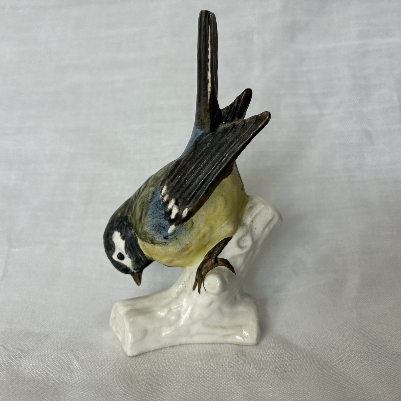 Goebel West German Blue Tit Bird Figurine Bisque Ornament Hummel Vintage