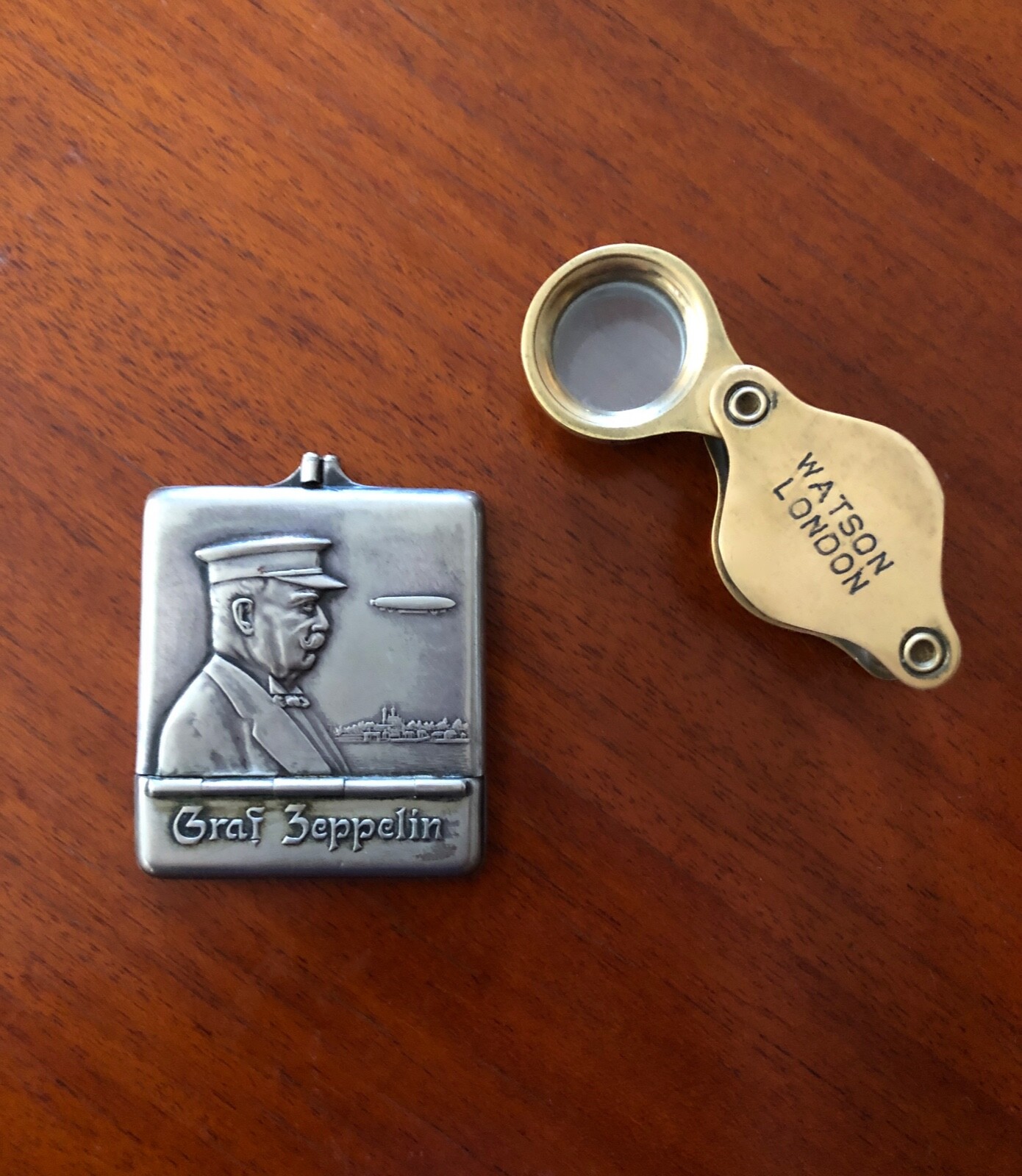 Graf von Zeppelin Match Safe With LZ-121 Airship Over Friedrichshafen 1929 Rare
