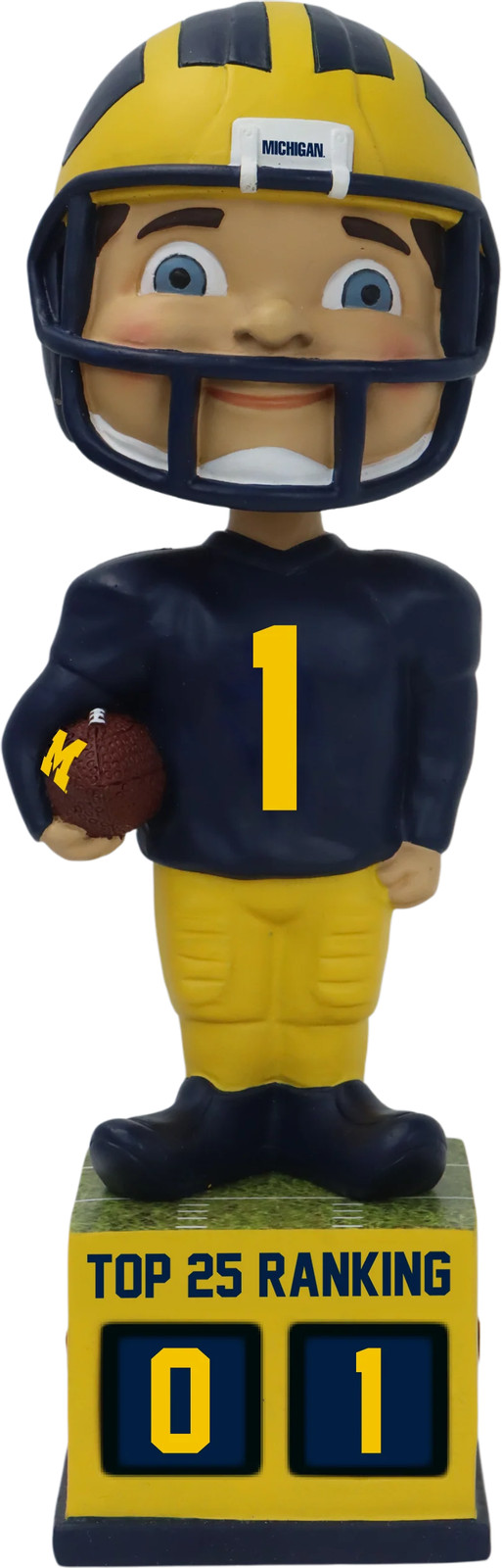 Michigan Wolverines Football Top 25 Ranking Tracker Bobblehead NCAA